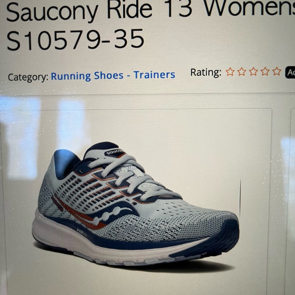 Lightly used Women’s Saucony Ride 13, size 7.5